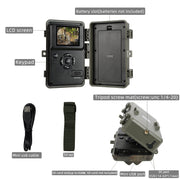Bundle Wildkamera Wildtierkamera Jagdkamera A323 64MP 2304*1296p + Solarpanel-Kits 3W 8000mAh 12V/9V/6V Ausgangsspannung