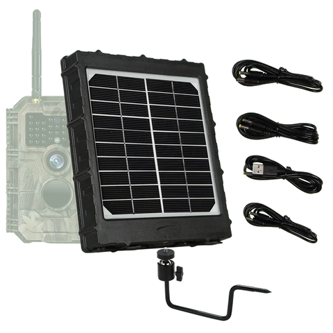 Solarpanel-Kits 3W 8000mAh 12V/9V/6V Ausgang Mini Portable Outdoor oder Indoor Wiederaufladbare Stromversorgung für alle Wildkamera | BL8000