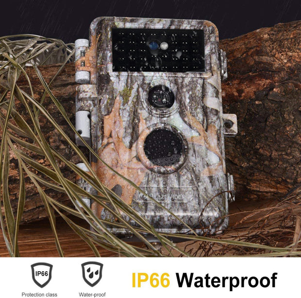 Fotofalle 32MP 2304*1296p mit Bewegungsmelder Nachtsicht Max. Entfernung bis 75Füße, 0,3s Schnelle Trigger Geschwindigkeit , IP66 Wasserdichter| A252