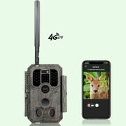 4G LTE Wildkamera Fotofalle Wildtierkamera 120° Bewegungserkennung 32MP 1296P Nachtsicht IP66 wasserdicht und 32GB SD Karte 390GA Red
