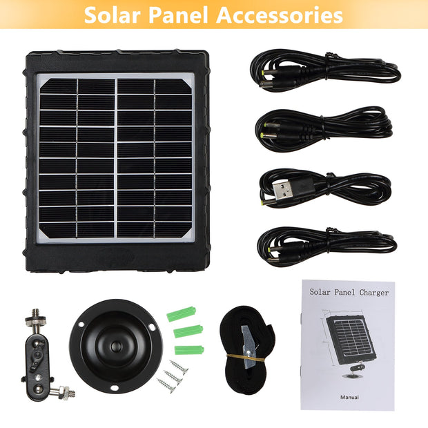Bundle Wildkamera Wildtierkamera Jagdkamera Wlan 32MP 1296P 0,1s Auslöserzeit Bewegungsmelder 110°PIR und Solarpanel-Kits 8000mAh 12V/9V/6V| W600 Braun
