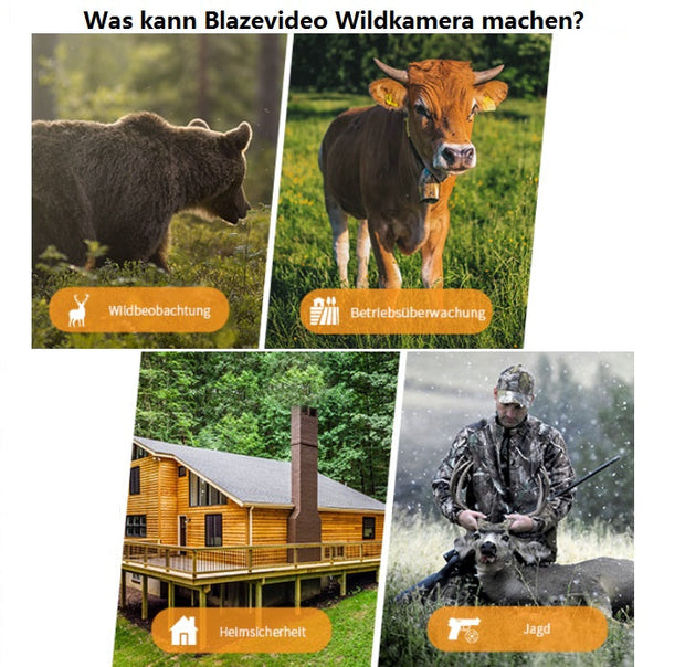 Fotofalle 32MP 2304*1296p mit Bewegungsmelder Nachtsicht Max. Entfernung bis 75Füße, 0,3s Schnelle Trigger Geschwindigkeit , IP66 Wasserdichter| A252