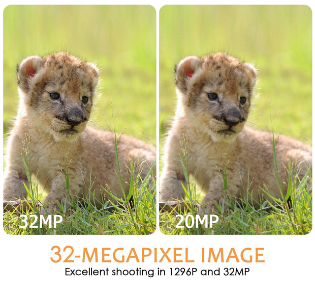 Bundle Wildkamera Wildtierkamera Jagdkamera Wlan 32MP 1296P 0,1s Auslöserzeit Bewegungsmelder 120°PIR und Solarpanel-Kits 8000mAh 12V/9V/6V | A280W Braun