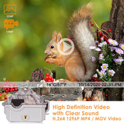 Bundle Wildkamera Wildtierkamera Jagdkamera Wlan 32MP 1296P 0,1s Auslöserzeit Bewegungsmelder 120°PIR und Solarpanel-Kits 8000mAh 12V/9V/6V | A280W Braun