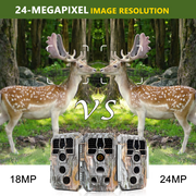 Wildkamera 24MP 1296p mit Audio und Bewegungsmelder Nachtsicht Max. Entfernung bis 100 Füße, 0,1s Trigger Geschwindigkeit , IP66| A280