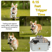 2-tlg. Wildkamera 48MP 1296p mit Audio und Bewegungsmelder Nachtsicht Max. Entfernung bis 100 Füße, 0,1s Trigger Geschwindigkeit , IP66| A280