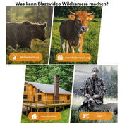Bundle Wildkamera Wildtierkamera Jagdkamera A323 64MP 2304*1296p + Solarpanel-Kits 3W 8000mAh 12V/9V/6V Ausgangsspannung