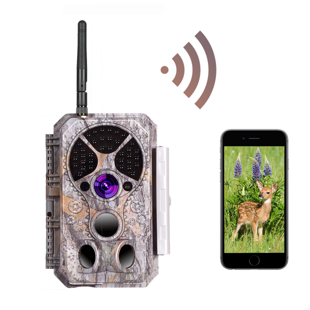Wildkamera Wlan Fotofalle Jagdkamera Wildtierkamera 32MP 1296P 0,1s Schnelle Trigger Geschwindigkeit Nachtsicht Bewegungsmelder 120°PIR IP66 Wasserdichter | A350W