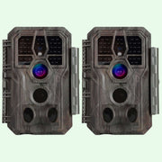 2-tlg. Wildkamera 48MP 1296p mit Audio und Bewegungsmelder Nachtsicht Max. Entfernung bis 100 Füße, 0,1s Trigger Geschwindigkeit , IP66 Wasserdichter | A280