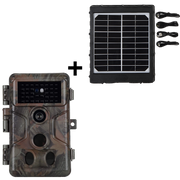 Bundle Wildkamera Wildtierkamera Jagdkamera A323 64MP 2304*1296p + Solarpanel-Kits 3W 8000mAh 12V/9V/6V Ausgangsspannung