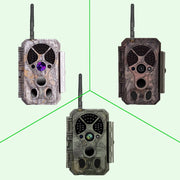 Wildkamera Wlan Fotofalle Jagdkamera Wildtierkamera 48MP 1296P 0,1s Schnelle Trigger Geschwindigkeit Nachtsicht Bewegungsmelder 120°PIR IP66 Wasserdichter | A350W Grün