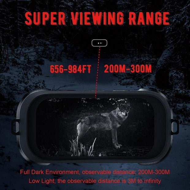 NightOwl 300m Digitales Nachtsichtgerät Binokular 7x31mm 2.31" TFT LCD Bildschirm, 4X mit digitaler Zoom-Funktion, Infrarotbeleuchtung