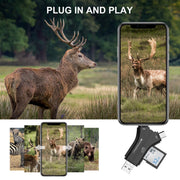 Kartenleser USB Reader & Adapter für Wildkamera USB, USB-C, Micro-USB, SD-Karte und Light*