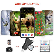 Kartenleser USB Reader & Adapter für Wildkamera USB, USB-C, Micro-USB, SD-Karte und Light*