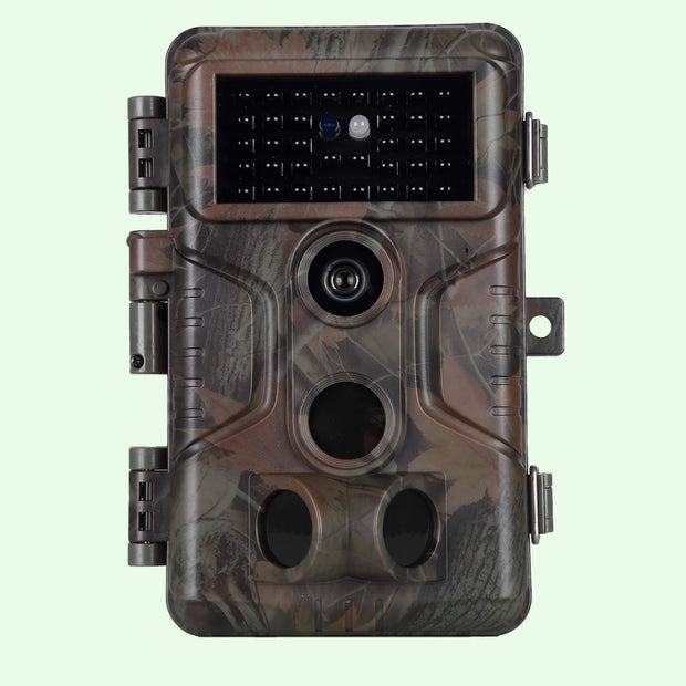 Wildkamera jagd 64MP 1296p Video mit audio und Bewegungsmelder Nachtsicht max. Entfernung bis 100Füße, 0,1s Trigger Geschwindigkeit, Wasserdicht IP66 | A323