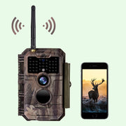 Wildkamera Wlan Fotofalle Jagdkamera Wildtierkamera 32MP 1296P 0,1s Schnelle Trigger Geschwindigkeit Nachtsicht Bewegungsmelder 110°PIR IP66 Wasserdichter | W600 Rot