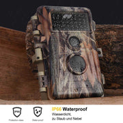 5-tlg. Wildkamera 24MP 1296p mit Bewegungsmelder Nachtsicht Maximale Entfernung bis 75Füße, 0,3s Trigger Geschwindigkeit , IP66 Wasserdichter| A252
